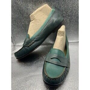 Cole Haan NikeAir Women's Penny Loafers Size 10 Emerald Dark Green Casual Dress